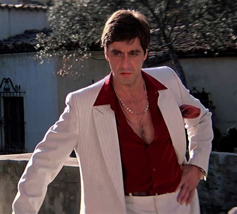 tony montana shirt versace|tony Montana fashion icon.